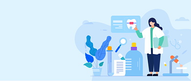 蓝色插画世界爱牙日公众号首图背景