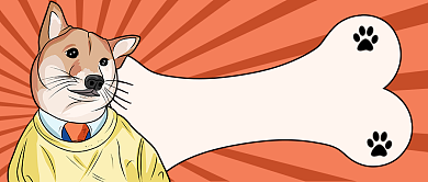 红色卡通宠物领养公众号首图背景