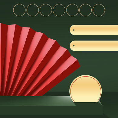 国庆黄金换新周复古国潮撞色电商主图背景