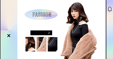 冬季女装上新大衣外套淘宝电商横版图背景