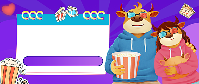 牛年免费观影蓝紫渐变公众号首图背景