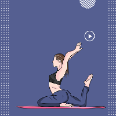 减脂瑜伽简约插画公众号次图背景