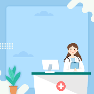 健康讲座清新简约插画公众号次图背景