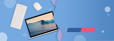 开学季笔记本电脑促销banner背景