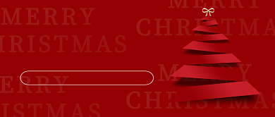 圣诞节快乐简约红色圣诞树公众号首图背景