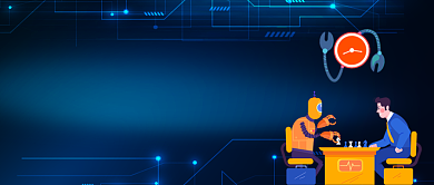 机器人智能人工手绘卡通公众号首图背景