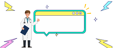 传递健康知识简约插画公众号logo背景