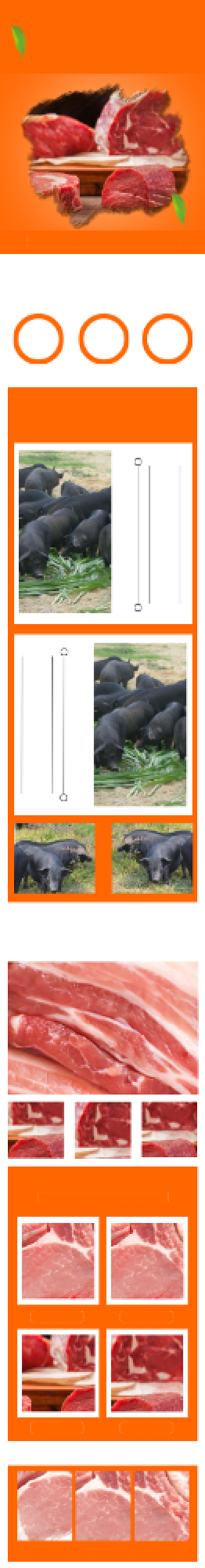 黑猪肉详情页电商橙色生鲜肉类农副产品背景