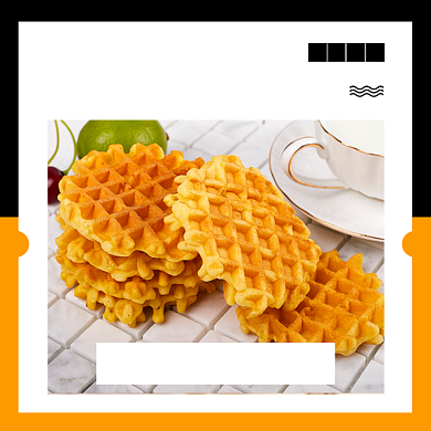 华夫饼饼干面包早餐电商主图背景