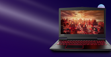 笔记本电脑游戏专用超薄促销海报双十二背景