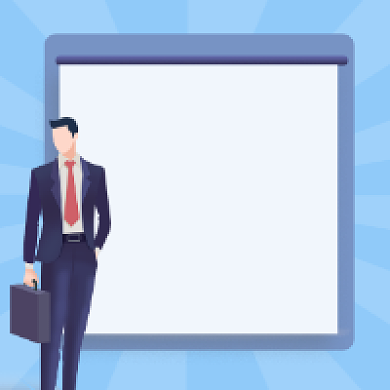 商务培训蓝色简约公众号次图背景