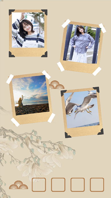 古风回忆拼贴相册留影纪念海报背景