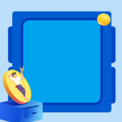 理财有方蓝色简约公众号次图背景