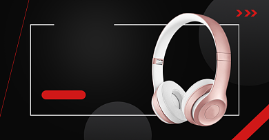 蓝牙无线耳机数码电子黑五促销海报背景