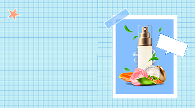 护肤品爆款推荐简约清新手机横图背景