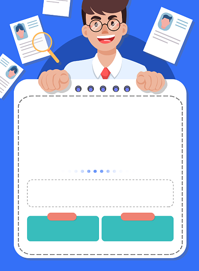 招聘精英创意简约时尚印刷海报背景