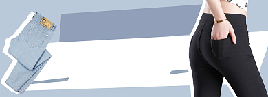 秋季上新女装裤子牛仔裤电商淘宝banner背景