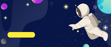 蓝色宇宙太空宇航员儿童讲座公众号首图背景