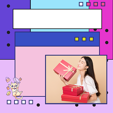 双11活动促销宣传方形配图背景