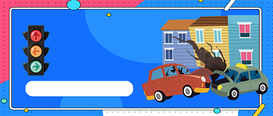 交通安全小常识手绘卡通公众号首图背景