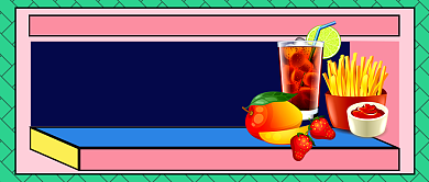 美味尝鲜赠送优惠券餐饮公众号首图背景