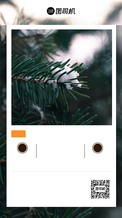 二十四节气大雪摄影图手机海报背景