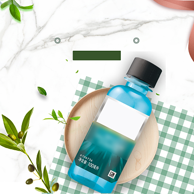 绿色清新口气漱口水主图直通车背景