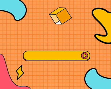 橙色简约时尚直播促销小程序封面背景