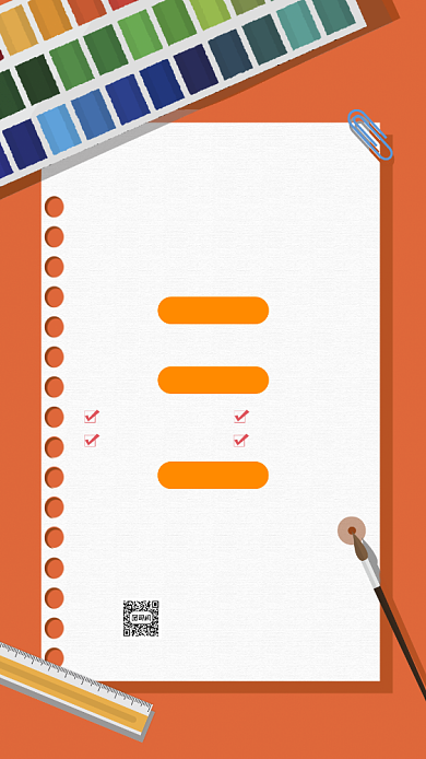 少儿美术班招生卡通手绘创意手机海报背景