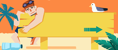 卡通三伏天延长公众号首图背景