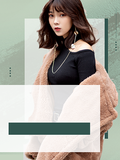 冬季保暖外套女装主图直通车背景