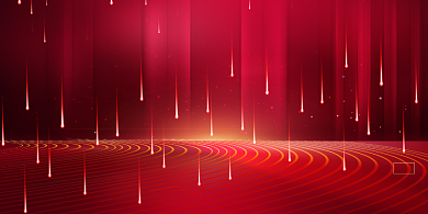 牛年年会简约大气红色喜庆空间感展板背景