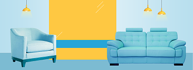 家装节沙发家具促销banner背景