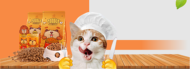 双十一宠物粮狗粮猫粮促销海报背景