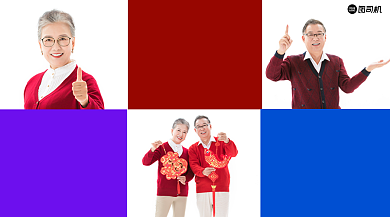 九九重阳老年人理财几何简约手机横图背景