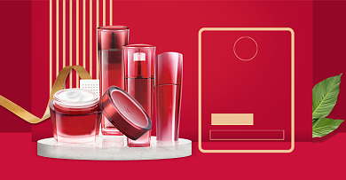 红色大气七夕情人节淘宝海报背景