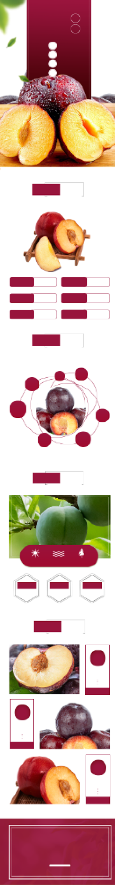 李子水果食品详情页背景