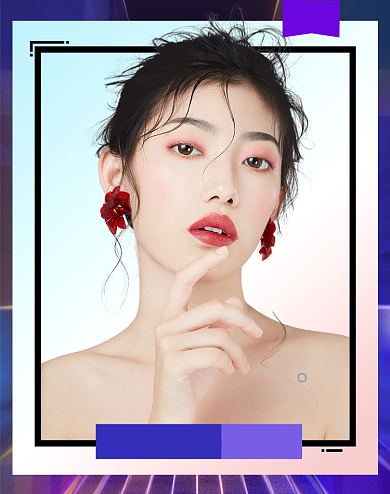 双十二促销美妆博主特价时尚海报背景