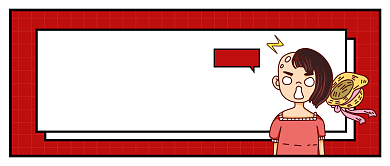 红色卡通女士脱发公众号首图背景