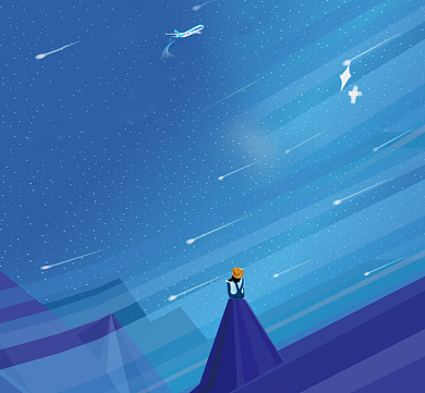 自命不凡浪漫星空朋友圈封面背景