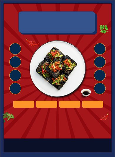 长沙臭豆腐特色小吃宣传印刷海报背景