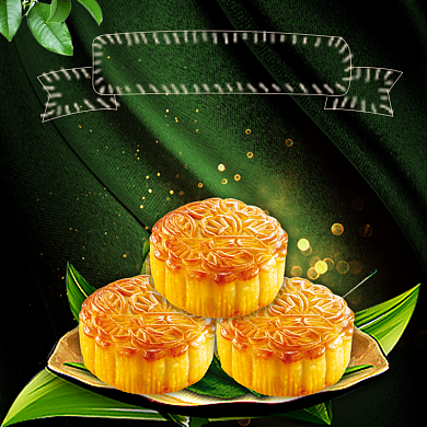 传统中秋节月饼食品淘宝主图背景