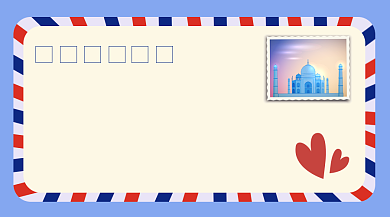 七夕情人节简约信封信件情书背景