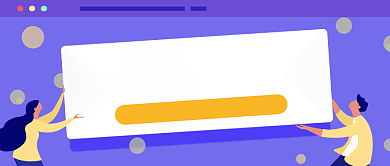 紫色卡通手绘线上直播课程公众号首图背景