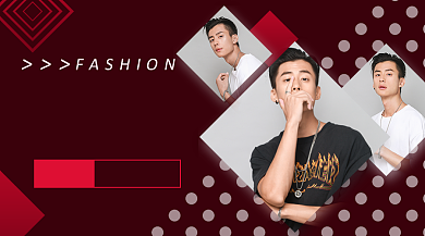 年终潮流男装大促手机横图海报背景