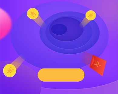 双十一狂欢优惠卡通小程序封面背景