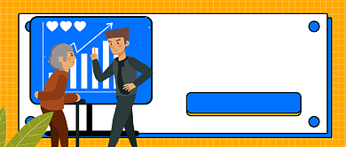 黄色理性投资新媒体首图背景