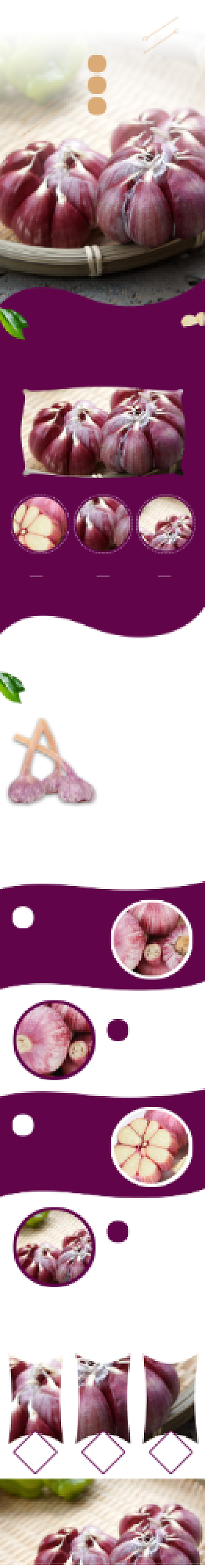 紫皮蒜详情页电商时尚简约紫色大气杀菌背景