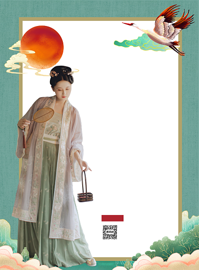 唯美汉服古风摄影宣传海报背景