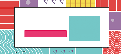 彩色孟菲斯风格游乐场代金券抵用券背景